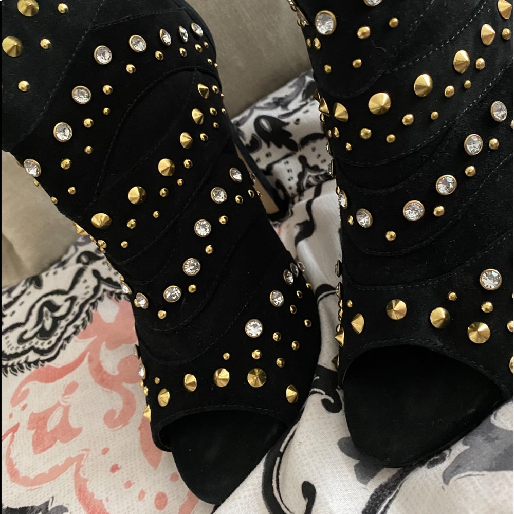 Bebe peep toe ankle shoe